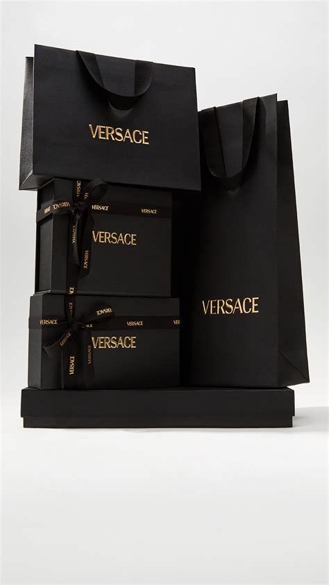 versace packaging bag|Versace white bottle.